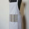 Tablier vintage écru et rayures ficelle