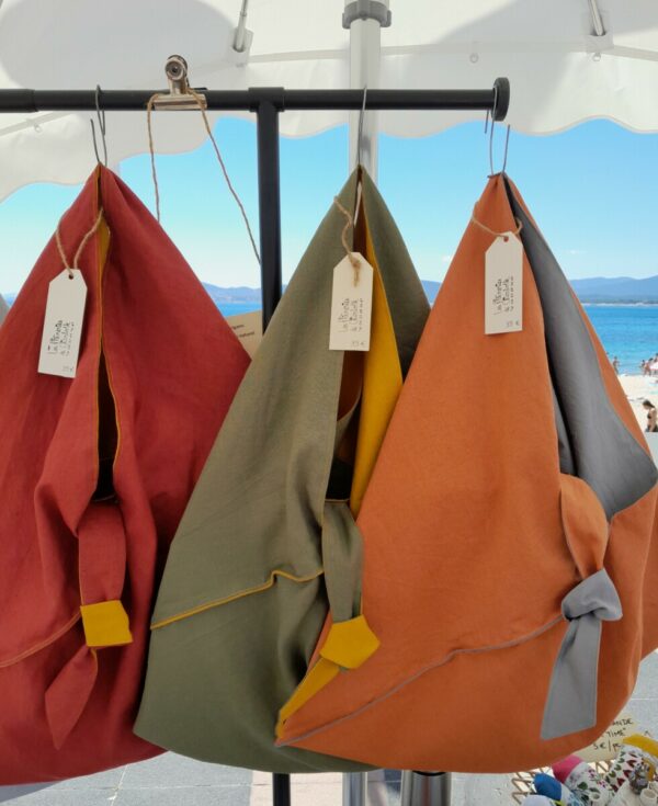 Cabas origami lin et coton